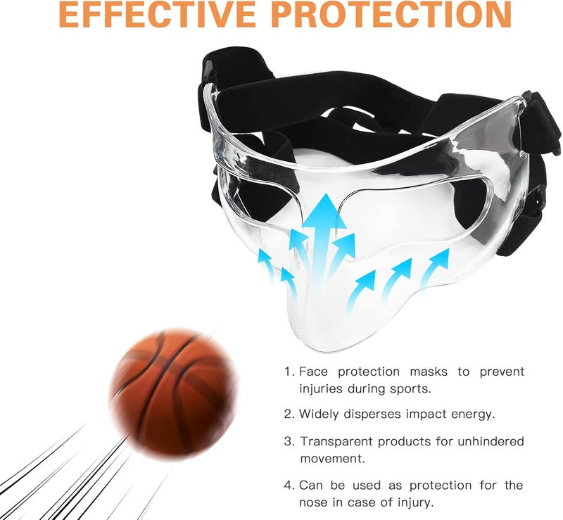CREGOOLIF Nose Guard for Broken Nose, Protective Face Masks for Basketball and Soccer Sports,Adjustable Face Mask with Foam Padding foradolescents - Image 5